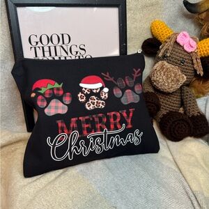 Festive Black Cosmetic Bag
